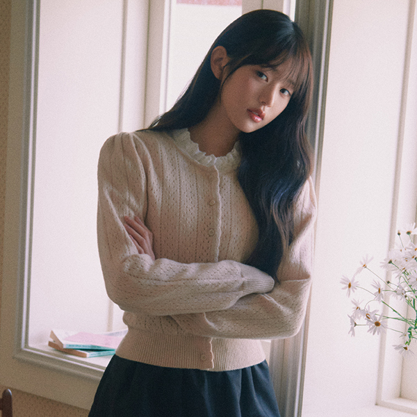 로라로라 LOGO SKASHI CARDIGAN BEIGE - 위시버킷