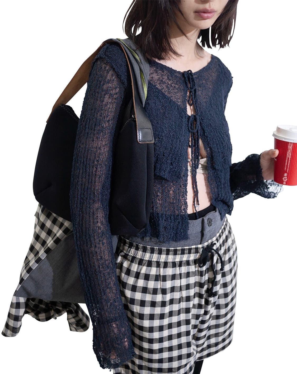 PERVERZE Gradient Stripe Top and Scarf PERVERZE Gradient Stripe