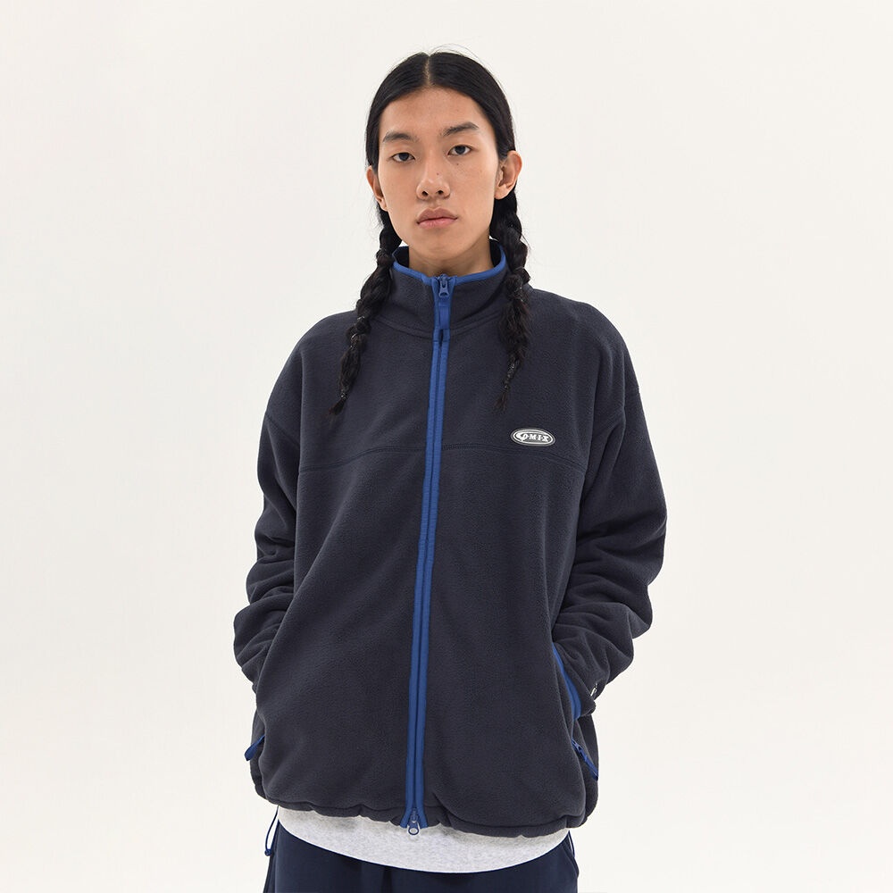팀코믹스 TIM FLEECE ZIP UP JACKET NAVY - 위시버킷
