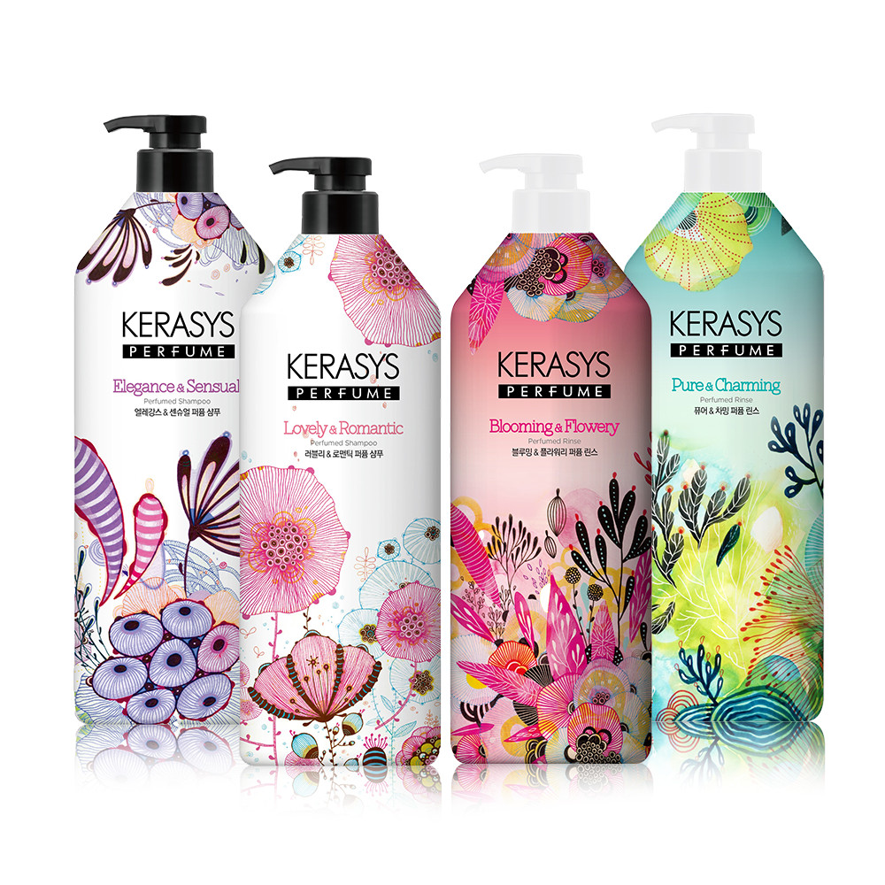 케라시스 케라시스 퍼퓸 샴푸/린스 980ml 1개+1개 (러블리 엘레강스 블루밍 퓨어차밍) - 위시버킷