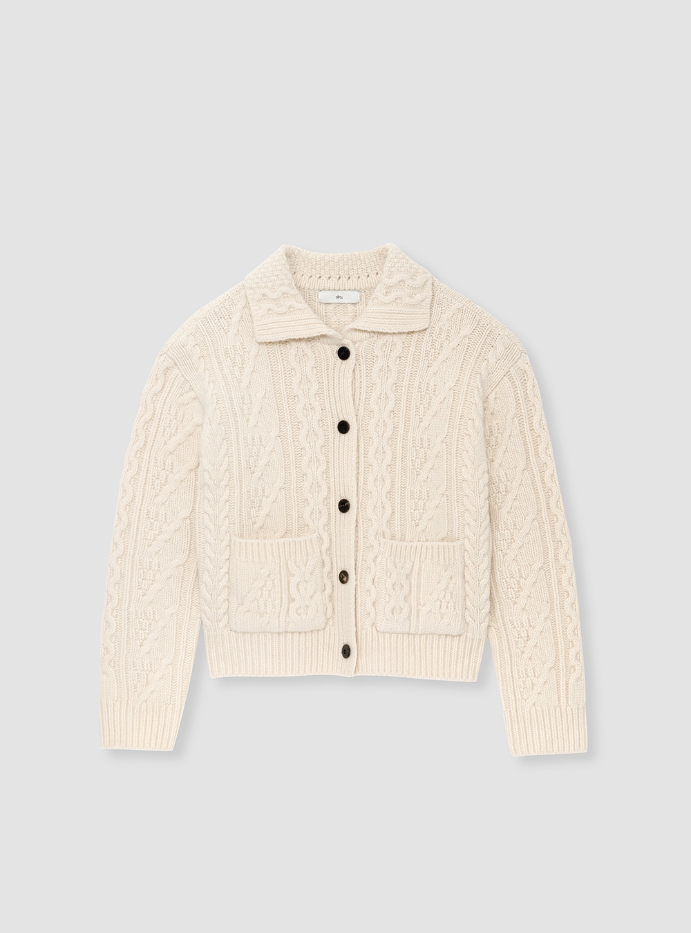 떼뚜 aran knit cardigan ivory 위시버킷
