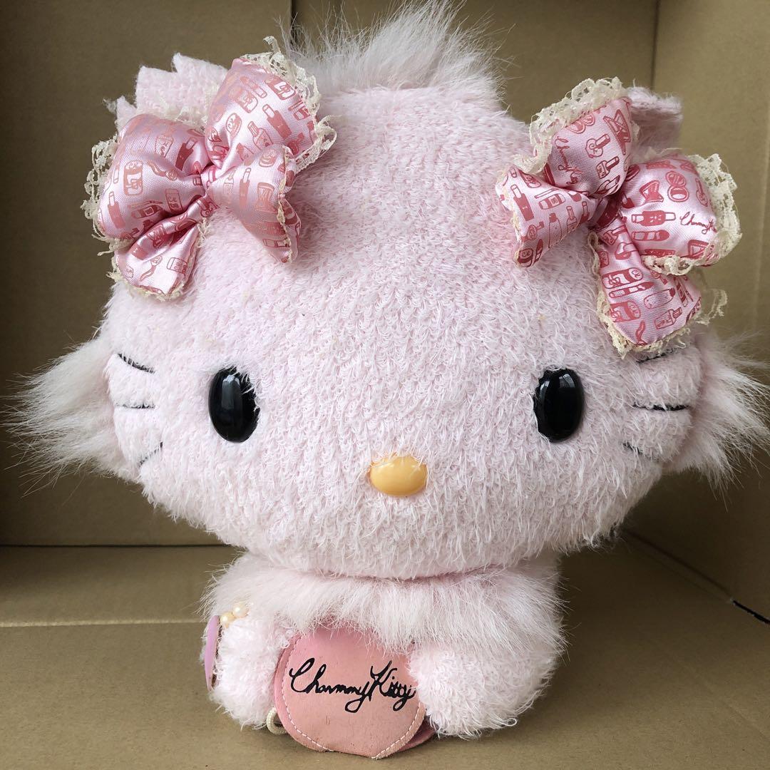헬로키티 チャーミーキティ スーパーDX パフ付き ぬいぐるみ