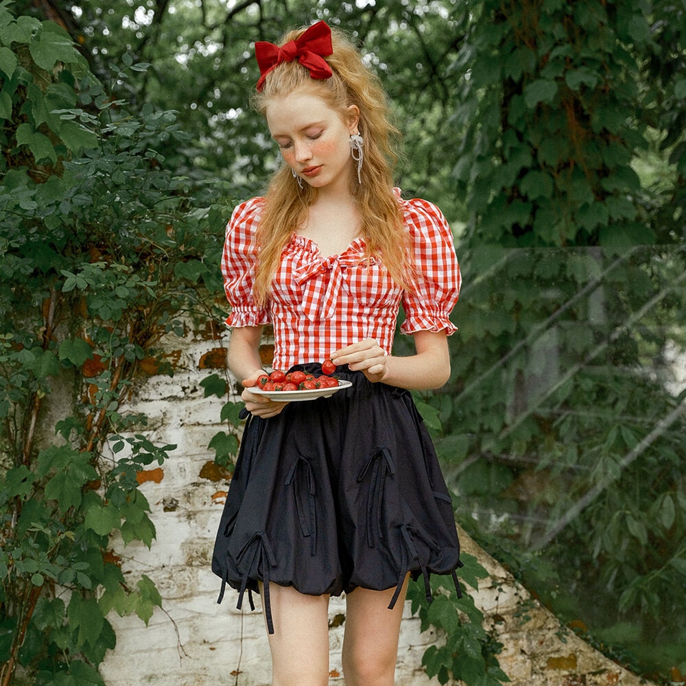 쎄무아듀 Cest chic string pumkin short skirt - 위시버킷
