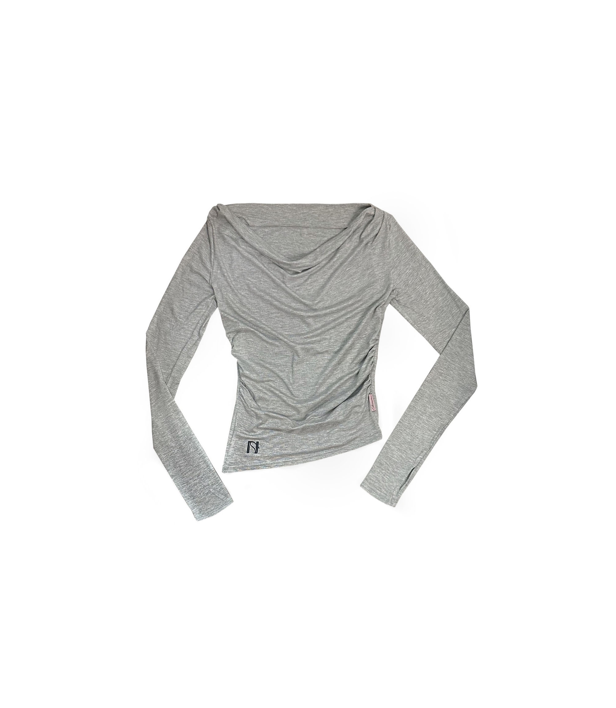 【NEWALRIN】 Meow Summer draping shrring Boat neck Top 뉴얼린 Meow Draping shrring Boat neck Top - 위시버킷