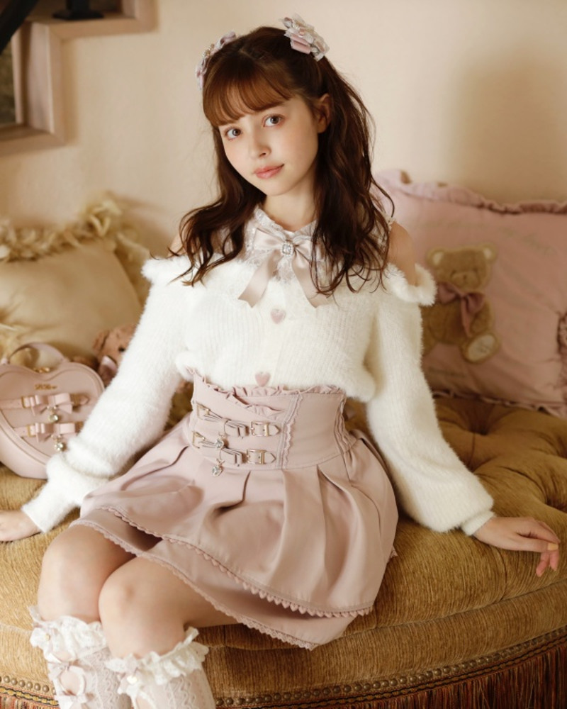 00s 希少 LIZLISA 起毛ブラウン パワネ ティアードフリル ミニスカ 00s 希少 LIZLISA 起毛ブラウン パワネ ティアードフリル ミニスカ