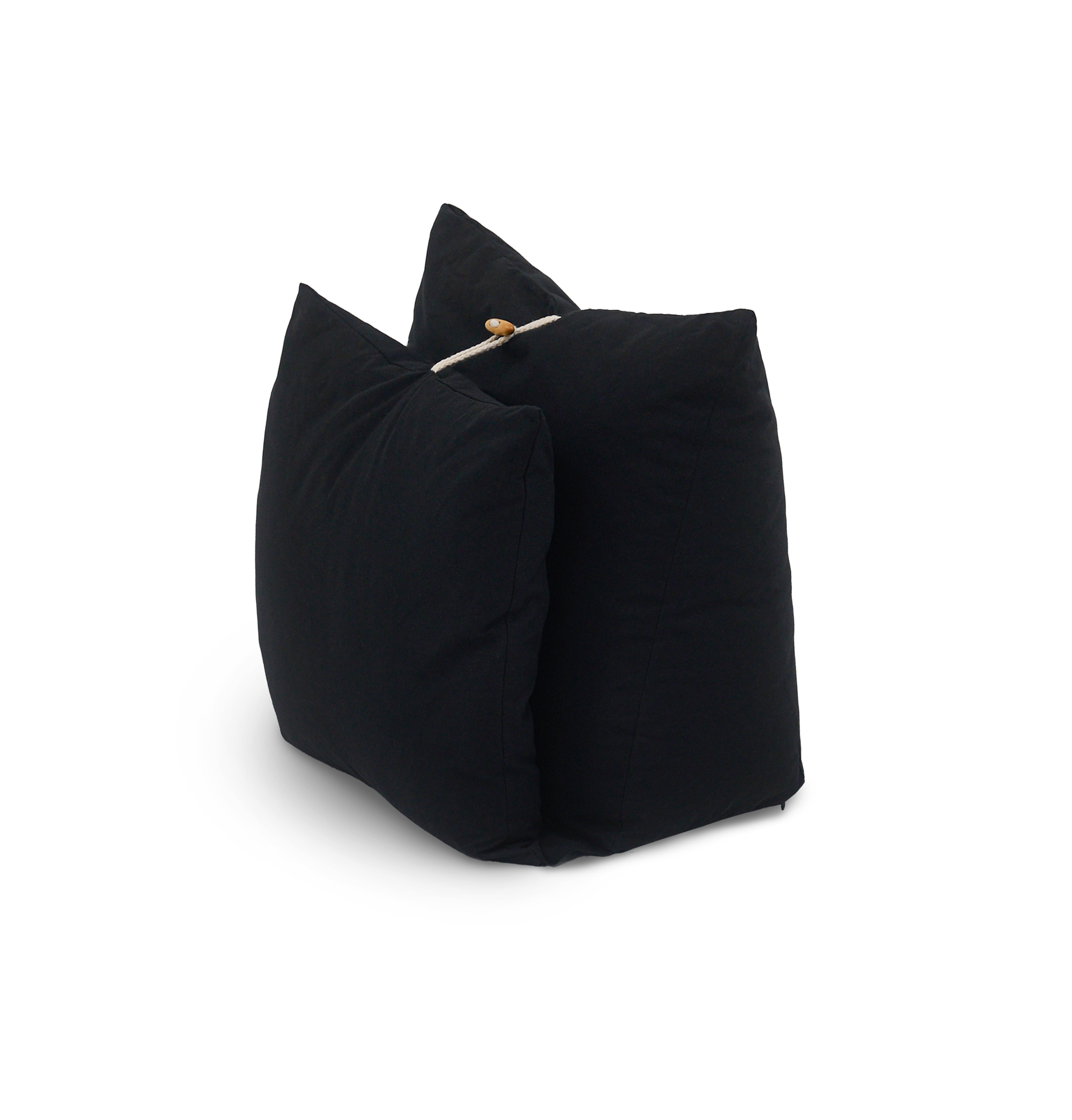 스칸디나비안포레스트 일체형 옥스포드 삼각쿠션방석세트 블랙(솜포함) 위시버킷