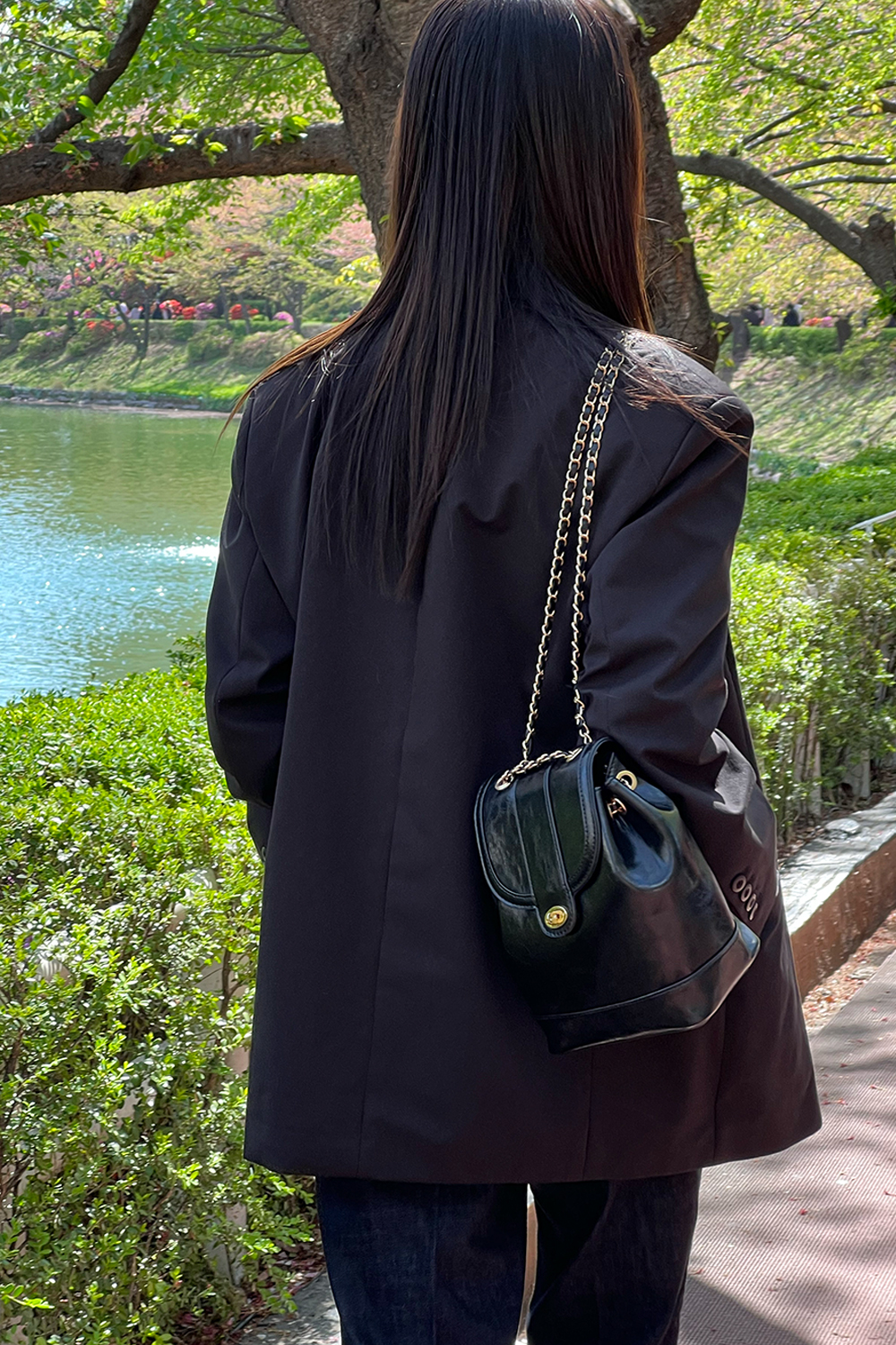 더원트 chain mini backpack (3color) - 위시버킷