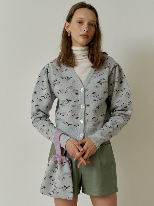 순수 FLUFFY FLOWER CARDIGAN_VIOLET 위시버킷