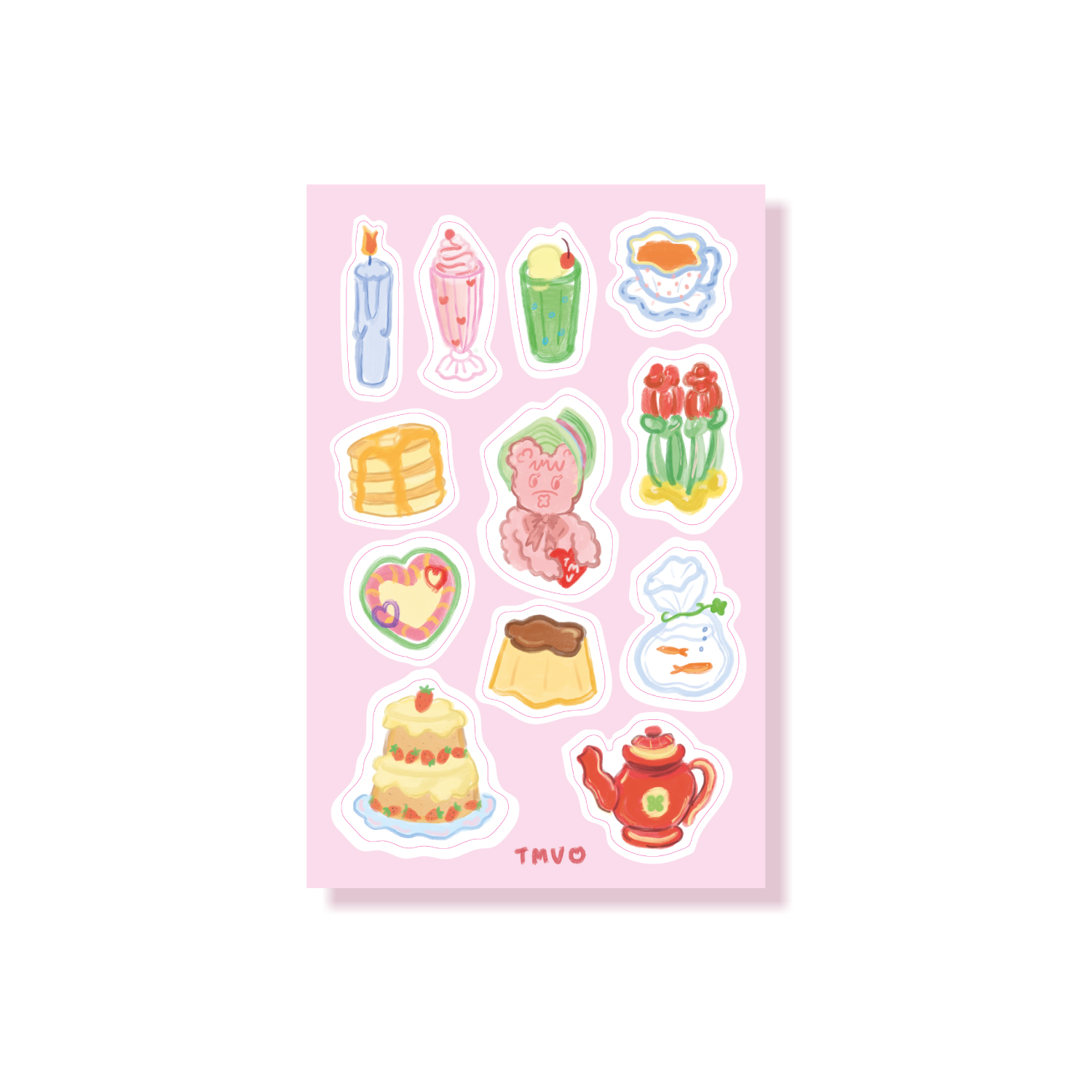트러스트마이바이브 TMV painting sticker (pink) - 위시버킷