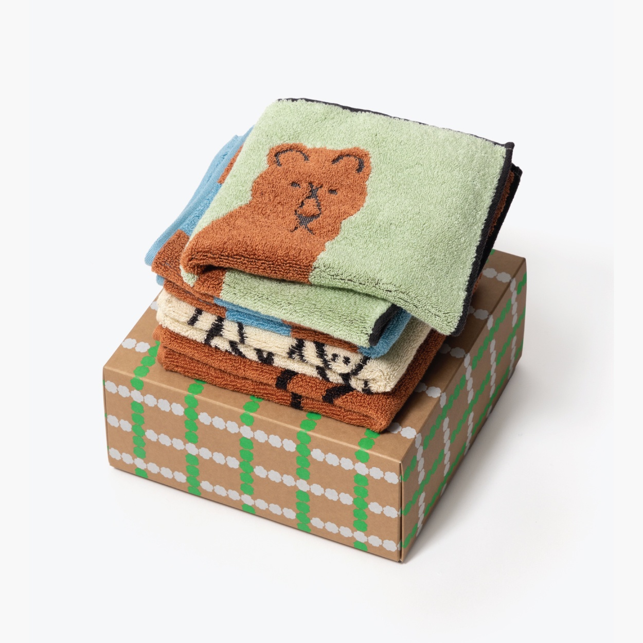 웜그레이테일 ANIMAL HAND TOWEL 4P SET 2 위시버킷