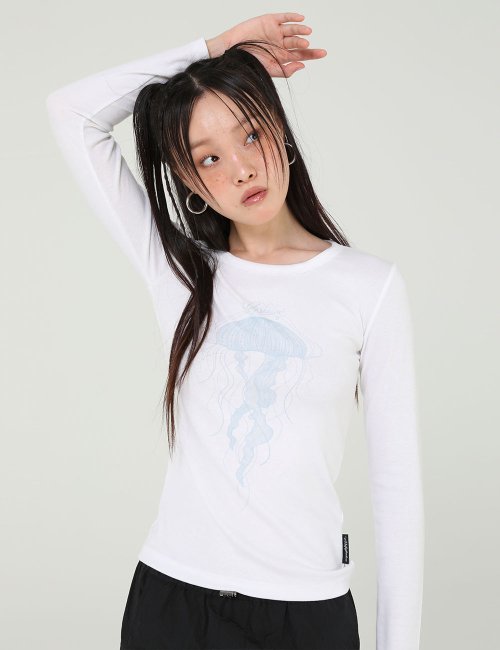 어글리쉐도우 JELLYFISH TOP(WHITE) 위시버킷