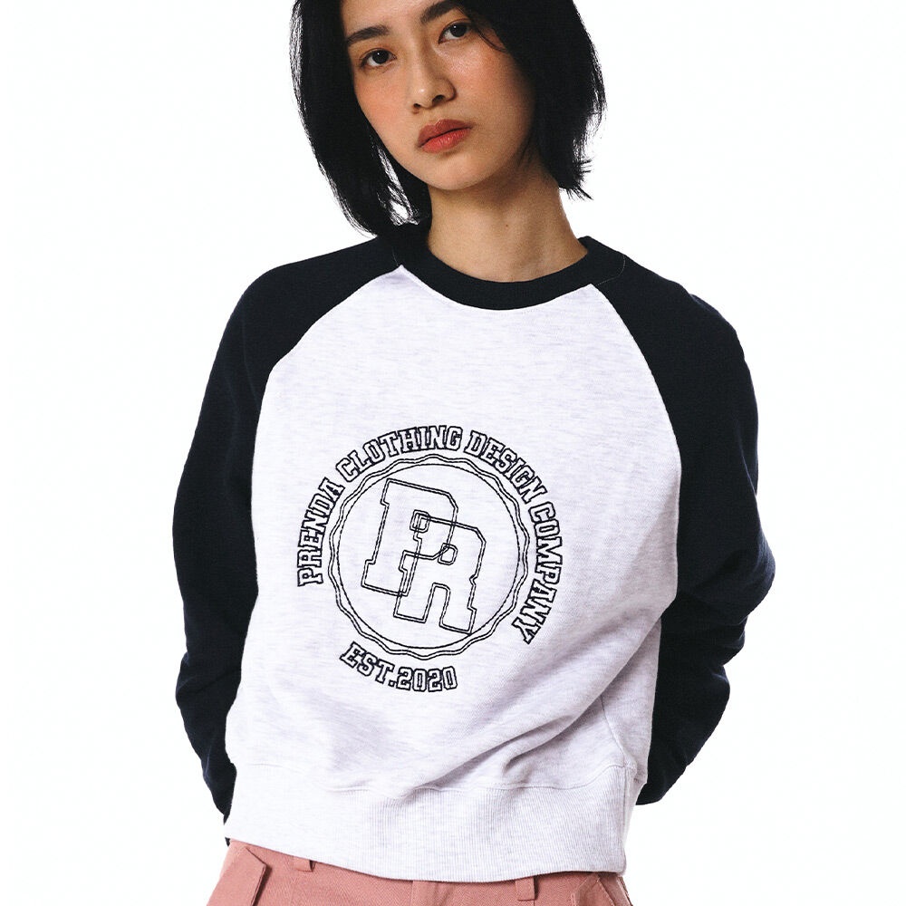 프렌다 PR UNITED CROP RAGLAN SWEATSHIRT HEATHER GRAY - 위시버킷