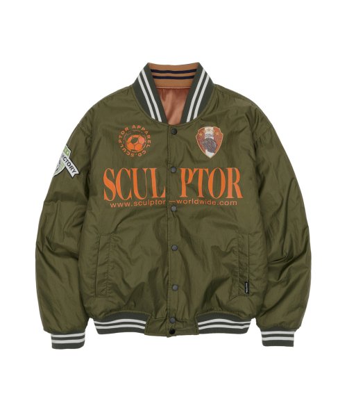 Sports Reversible Stadium Jacket Khaki Orange New Releases