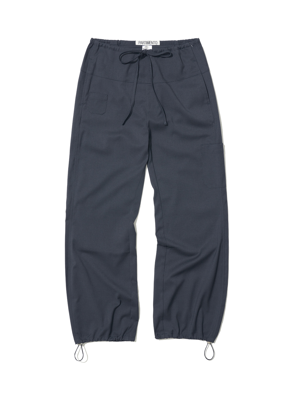 파르티멘토 [WOMEN] DRAWSTRING ROUNDING SLACKS_CHARCOAL - 위시버킷