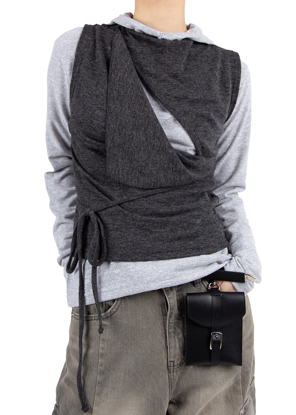 릿킴 FOLDED SLIT SLEEVELESS - 위시버킷