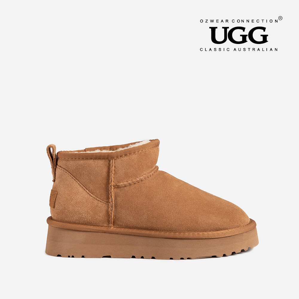 어그 UGG 오즈웨어어그 2023 클래식 울트라 미니 플랫폼 부츠 카우 스웨이드 OB663P - 위시버킷
