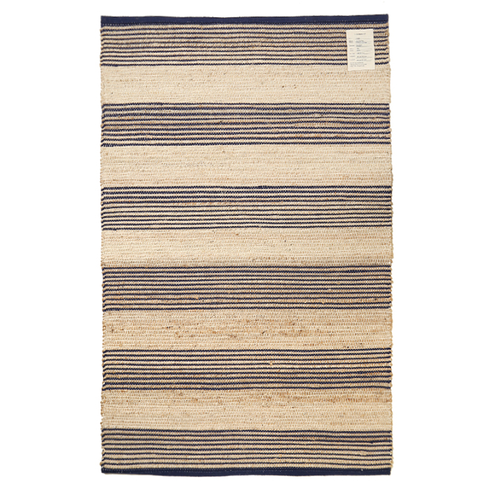 더콘란샵 Jute Stripe Rug 100 x 150cm Navy 위시버킷