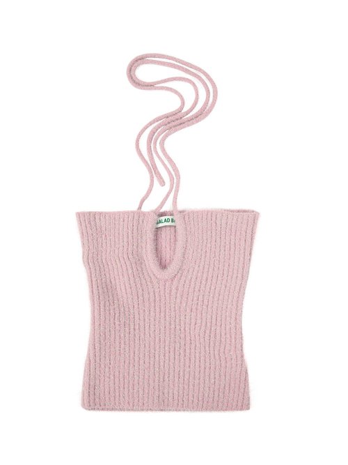 샐러드바구니 Metalic Halter Neck String Top_pink - 위시버킷