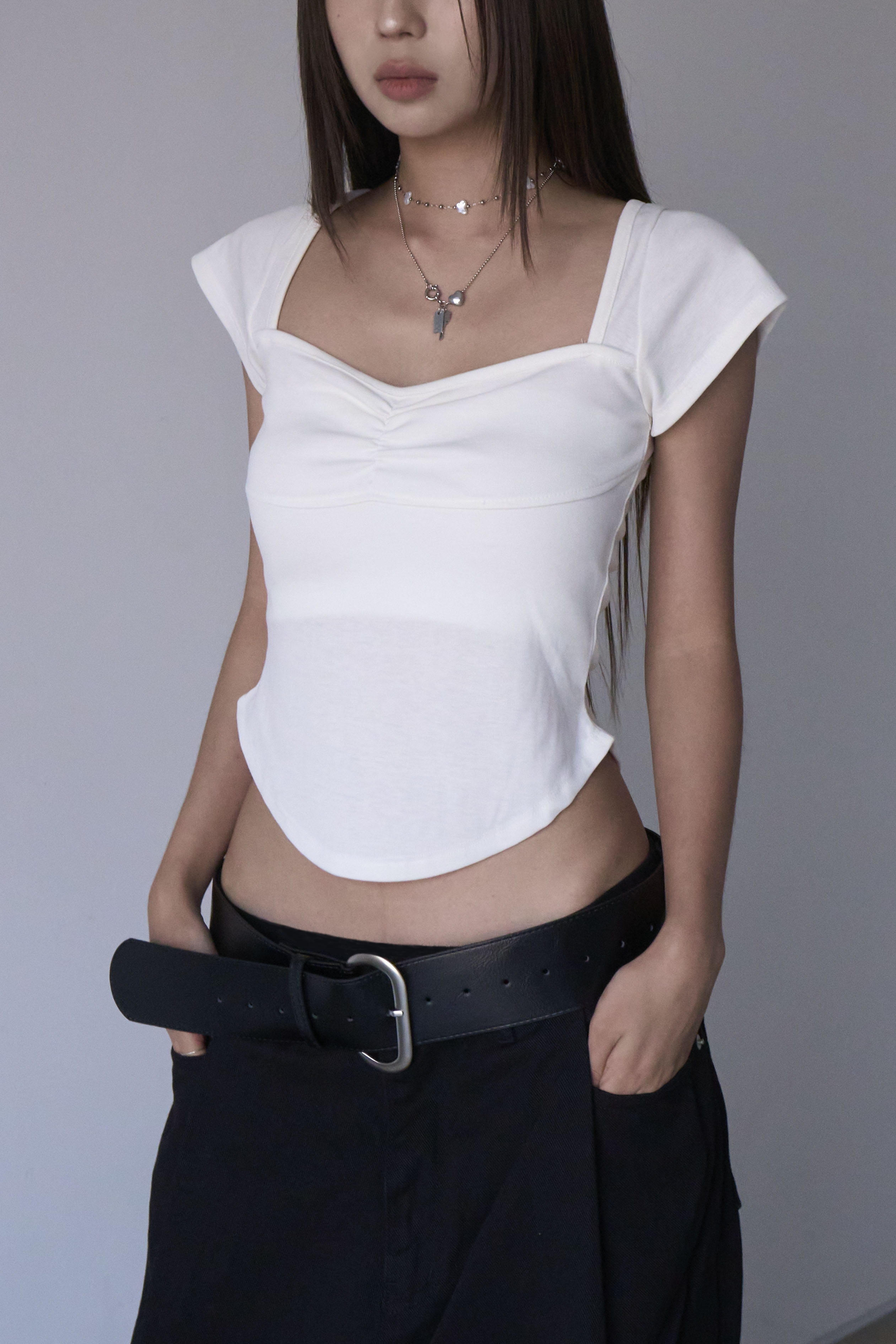 랩트 RAPT Wave Waist Slim Tee (2c) - 위시버킷