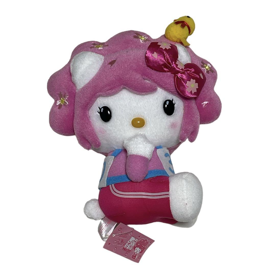 산리오 ハローキティ 清水公園 桜アフロぬいぐるみ 千葉県限定 タグ