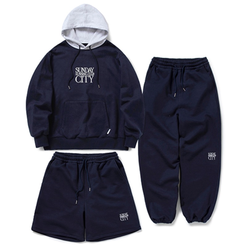 어반디타입 Running Club Hoodie Training Setup_Navy 위시버킷