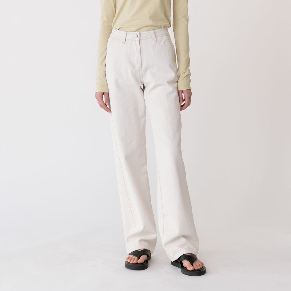 Shannon Straight Pants (Cream)