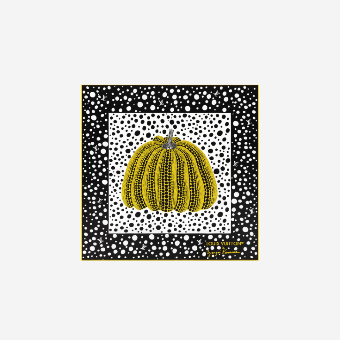 루이비통 (W) Louis Vuitton x YK Infinity Dots Square 90 Yellow Black - 위시버킷