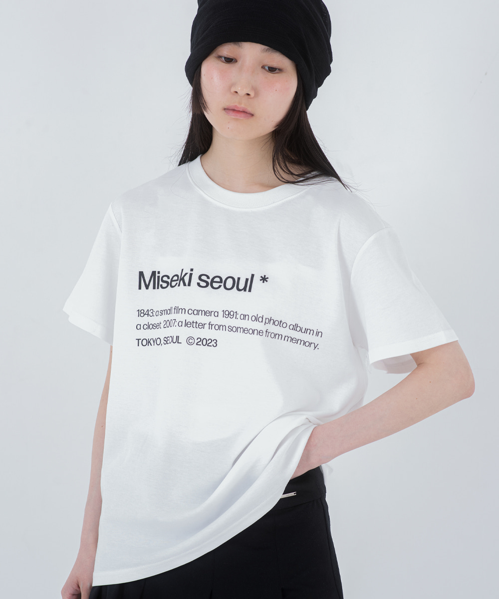 ◆MISEKI SEOUL◆ Misekiseoul short sleeves WHITE MSK2402010 미세키서울 Misekiseoul short sleeves WHITE - 위시버킷