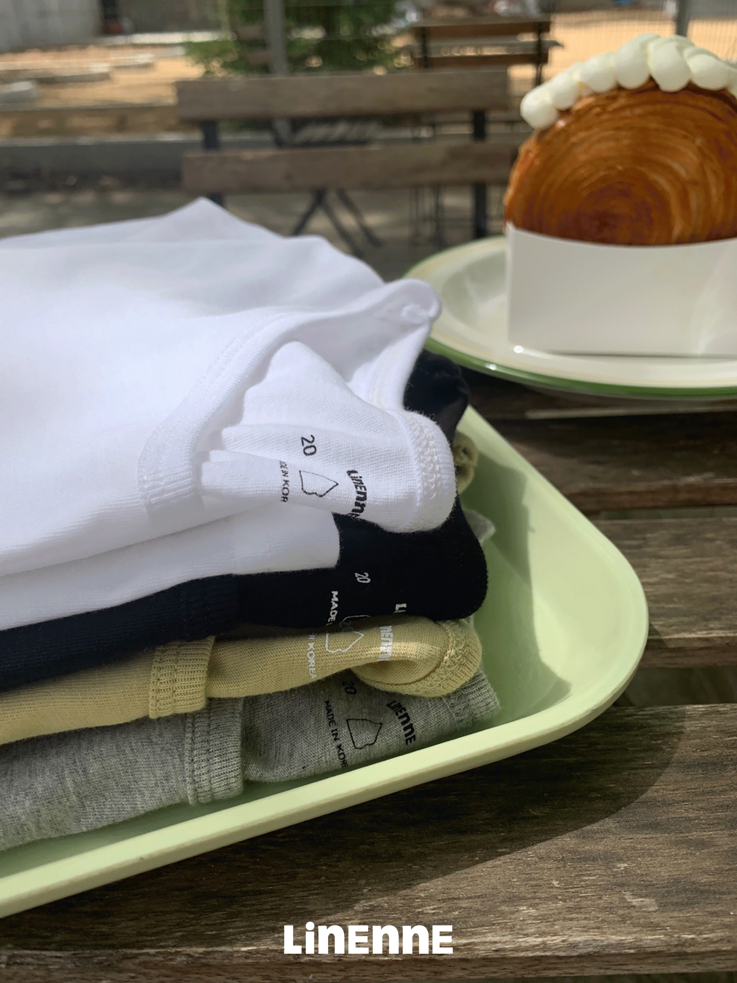 리넨느 day round tee (4color) - 위시버킷