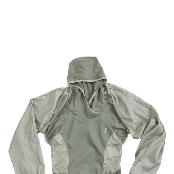 오호스 [OJOS]2-WAY HOODIE BOLERO(Khaki) - 위시버킷