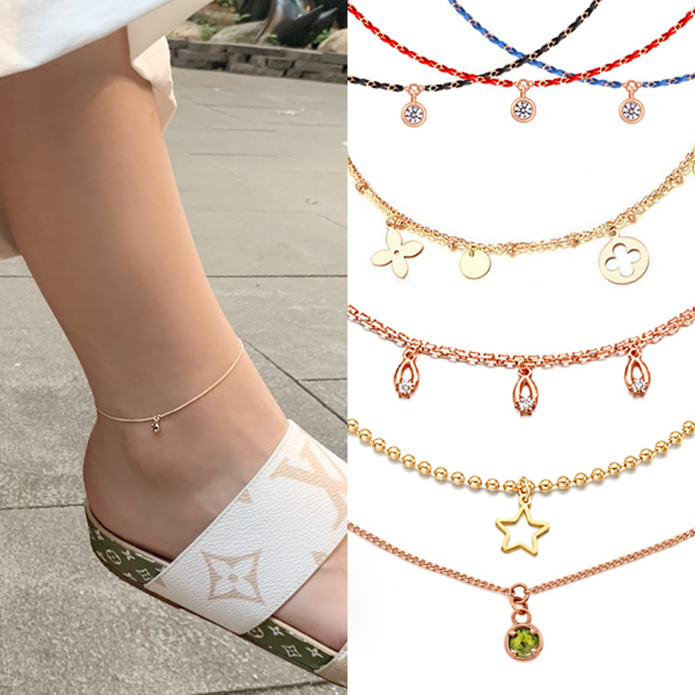 골드팡 골드팡 14k 18k 데일리 발찌 52종 금체인 심플 매듭 여자친구 생일 선물 - 위시버킷