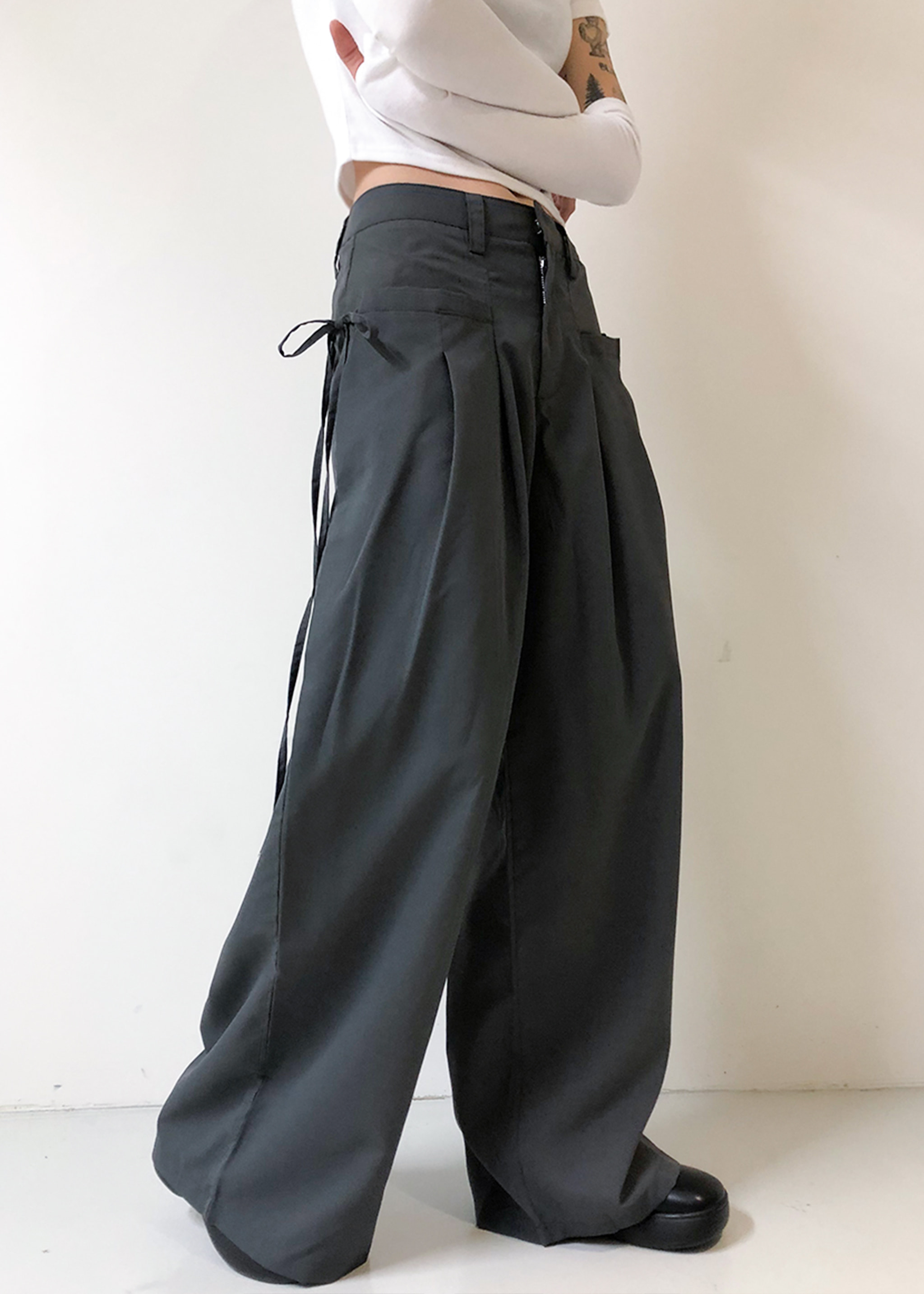 SOUNO wide string slacks - 위시버킷