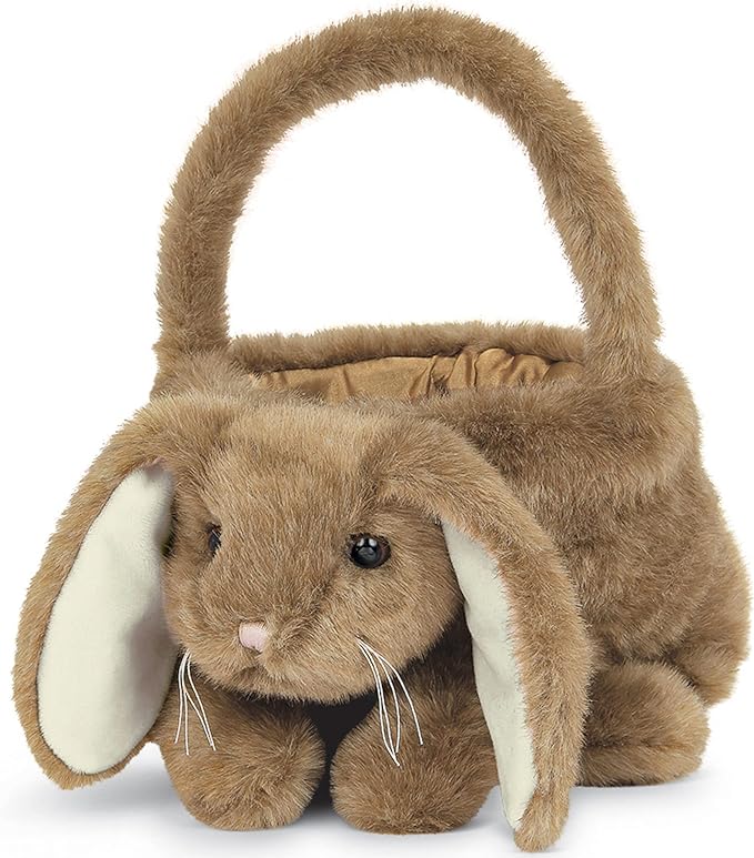 베어링턴 Bearington Bunny Rabbit Brown Plush Egg Basket Stuffed Animal ...