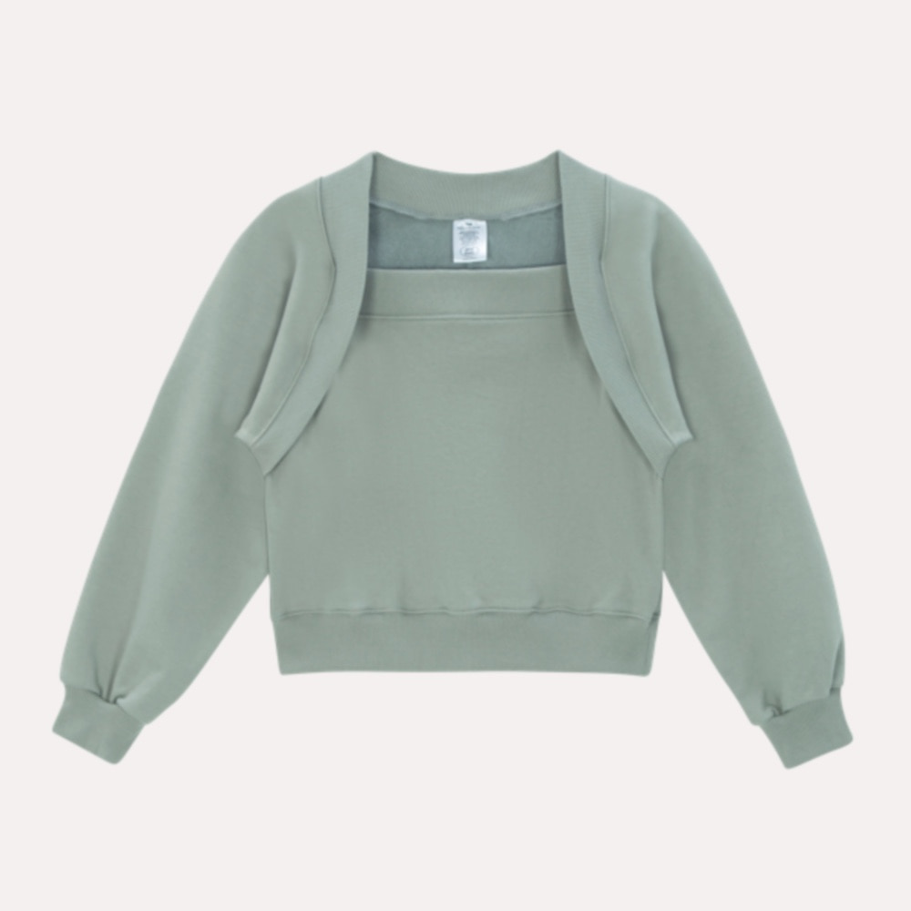 프레부아 bolero sweatshirt [light khaki]1st reorder (9/23~이후발송) - 위시버킷