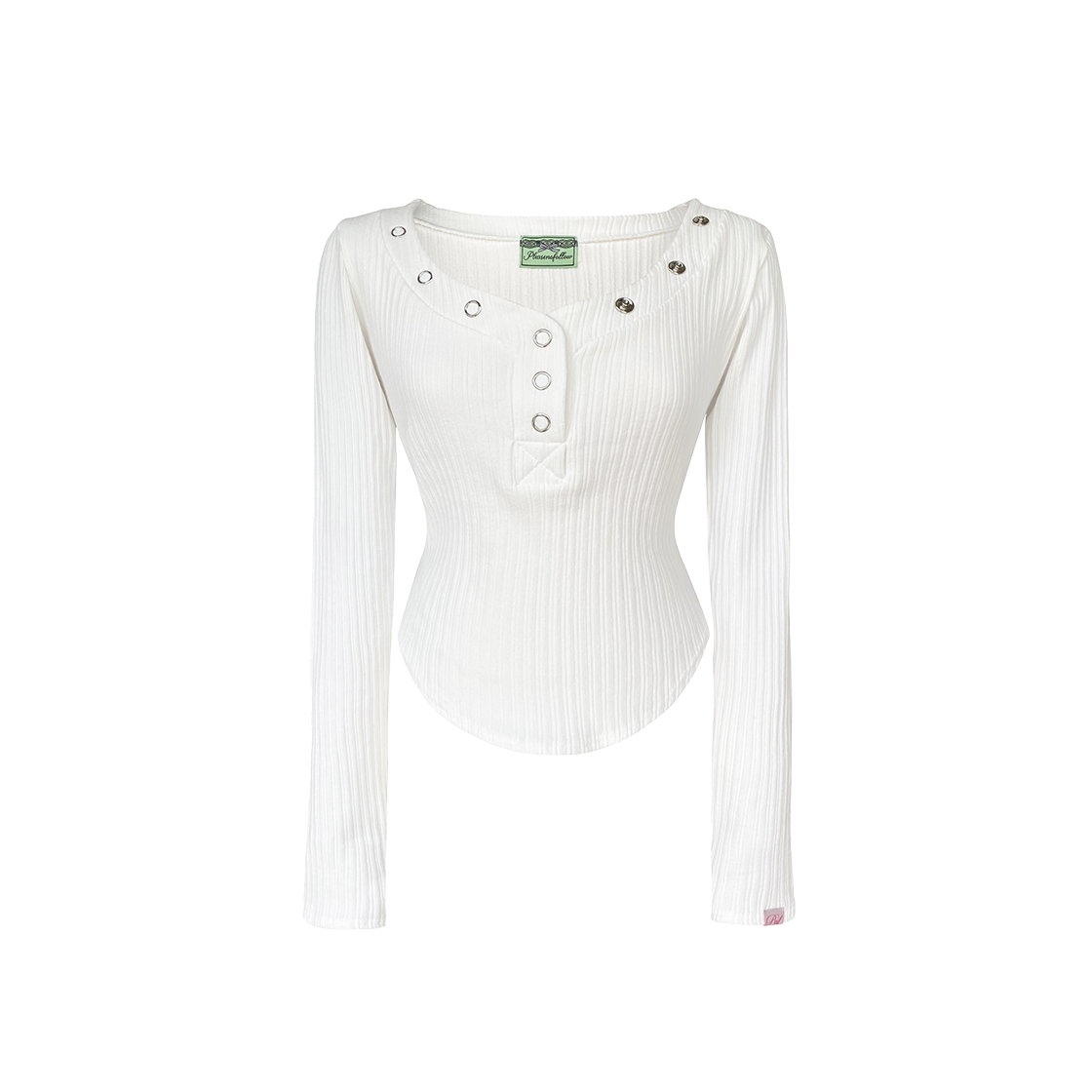 플리즈노팔로우 [예약 배송] Pleasenofollow 24FW Bunny Snap Button Top White Ver.1 ...