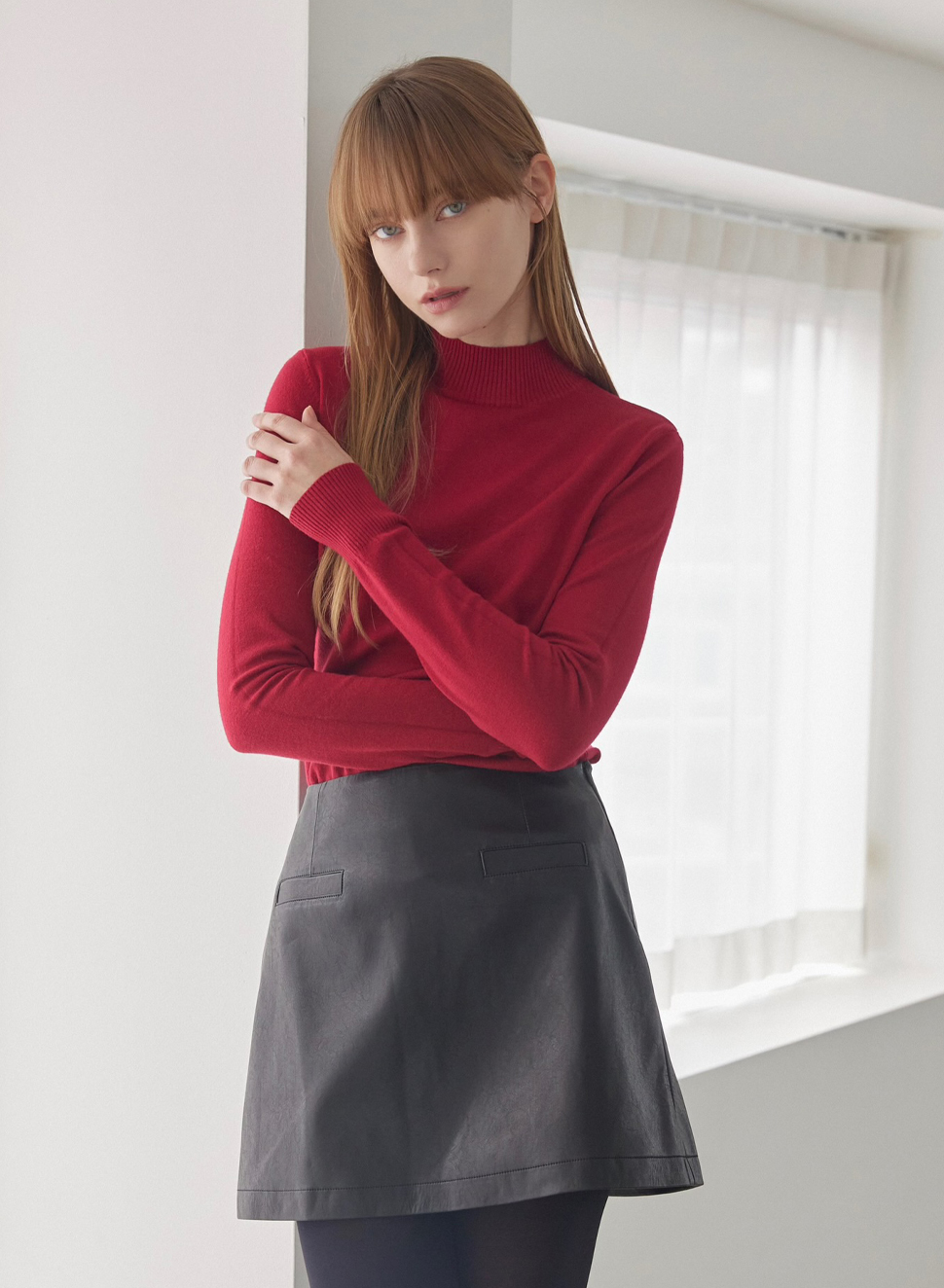 르메띠에 pino deux cashmere blended half turtle (enzo red) 위시버킷