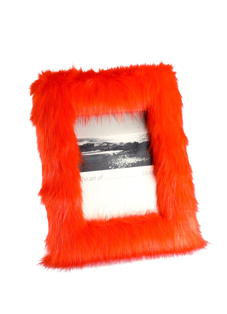 라이프앤콜렉트 FUAX FUR FRAME (ORANGE) - 위시버킷