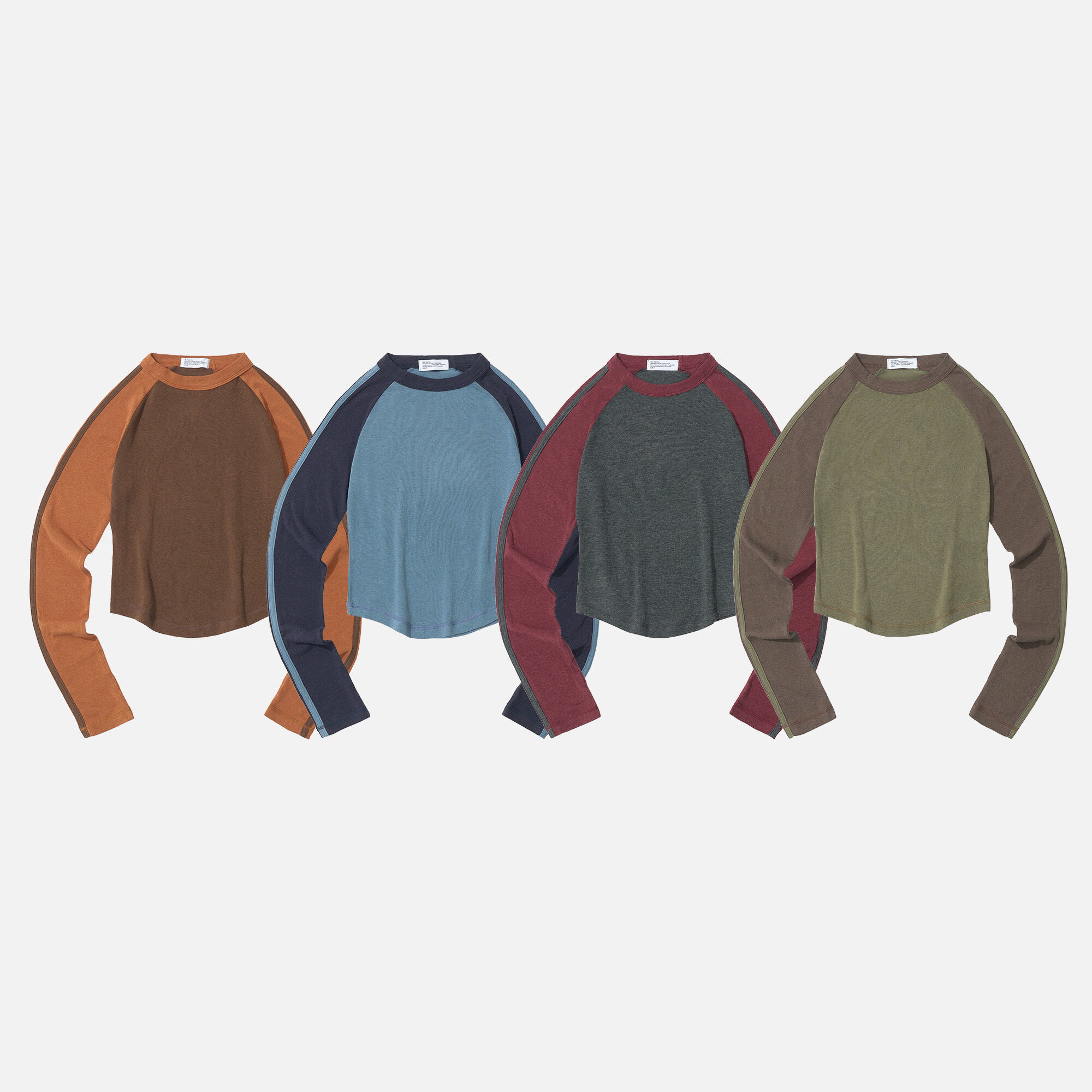 파르티멘토 우먼 LINE RAGLAN LONG SLEEVE TEE_4 COLORS - 위시버킷