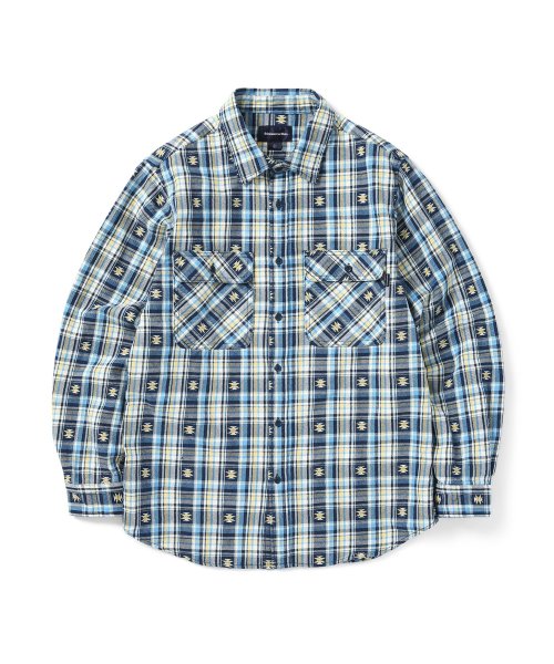 디스이즈네버댓 African Check Shirt Blue - 위시버킷