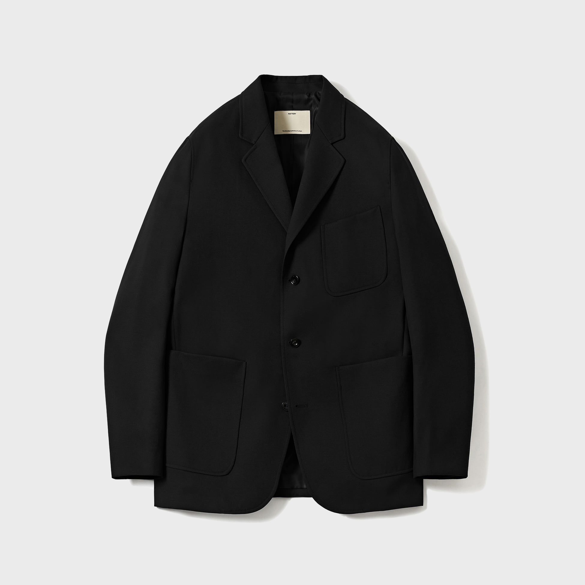 포터리 Fine Wool Sports Jacket Black 위시버킷