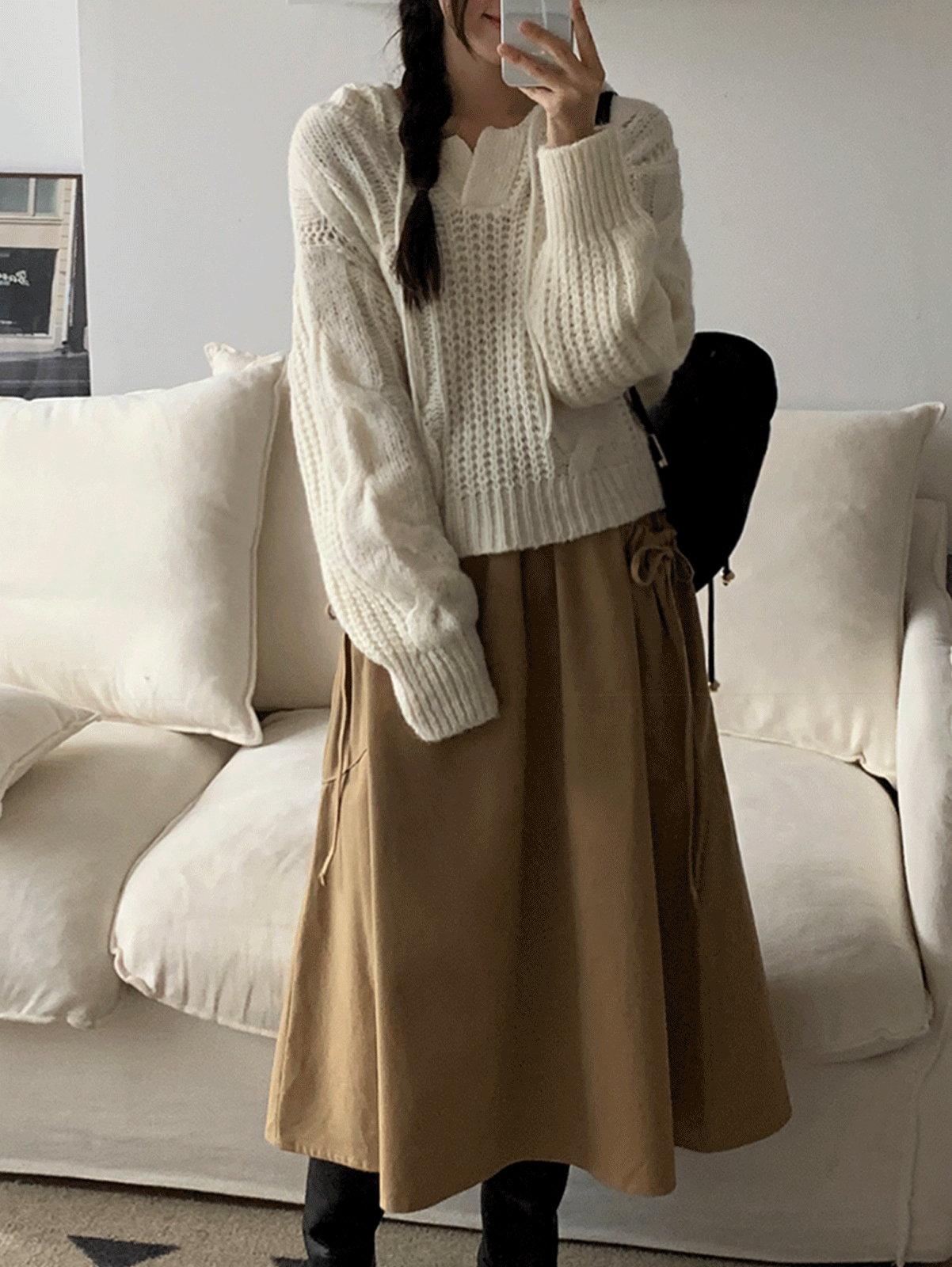 어리틀빗 walnut pocket skirt (3color) 위시버킷