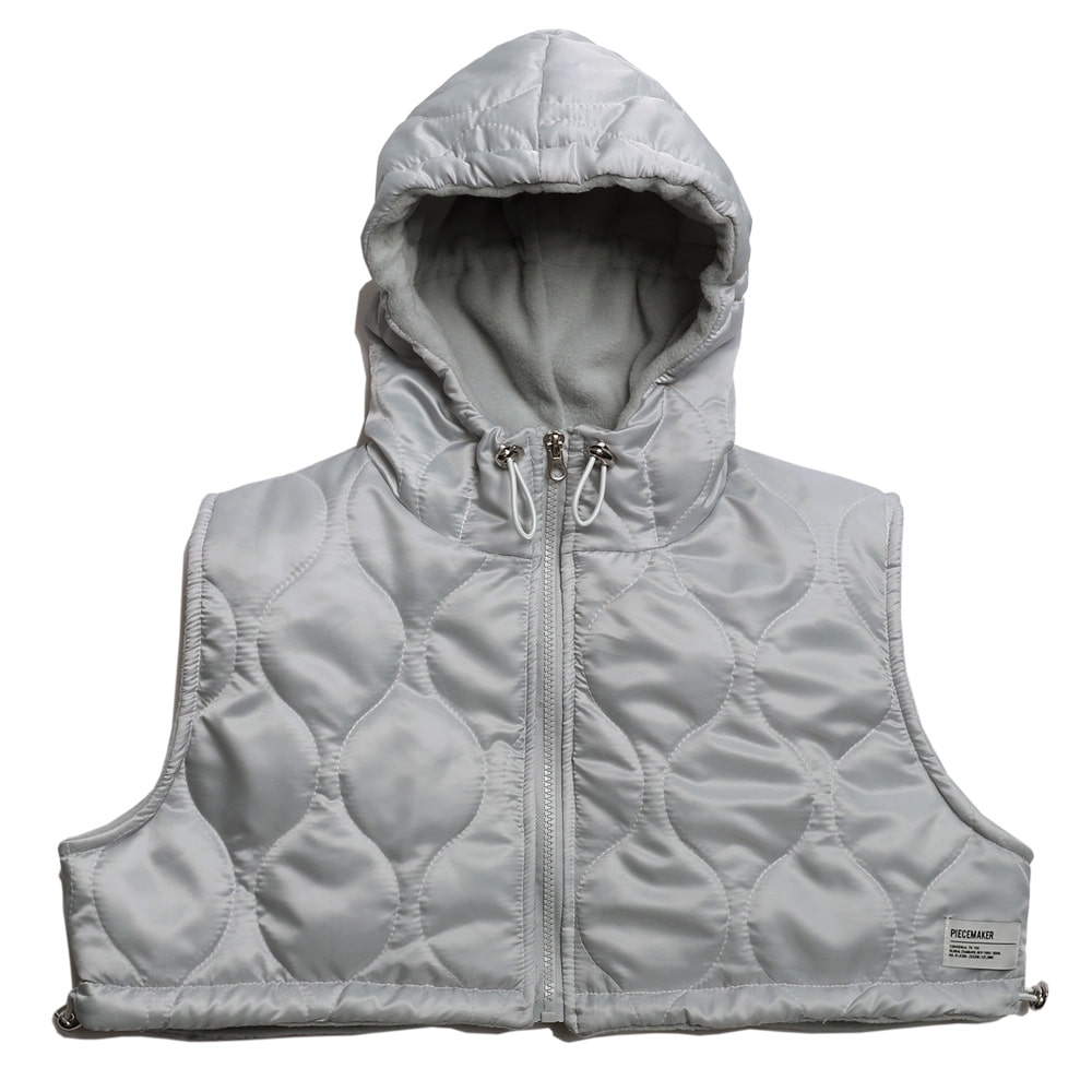 피스메이커 PIECEMAKER QUILTING BALACLAVA ZIPUP VEST (GREY) 위시버킷