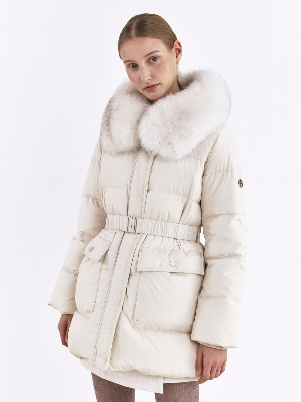 ★HACIE★ FOX FUR HOODED GOOSE DOWN JACKET [3COLORS] 하시에]FOX FUR HOODED GOOSE DOWN JACKET [3COLORS]
