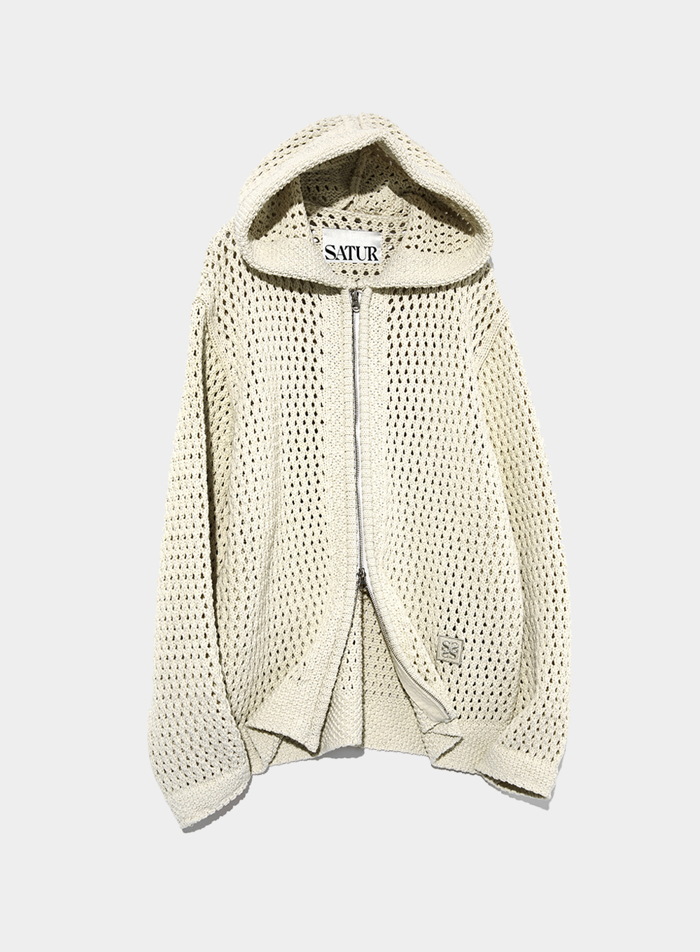 세터 Heavy Cotton Mesh Hood Zip-up Outer Pearl Ivory - 위시버킷