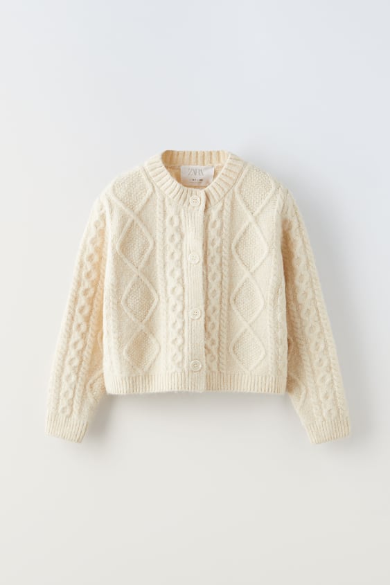 [헬로시모네] 베이비 쥬네트 가디건 케이블 니트 헤이즐넛 AW25-JEACHAZ main image 1
