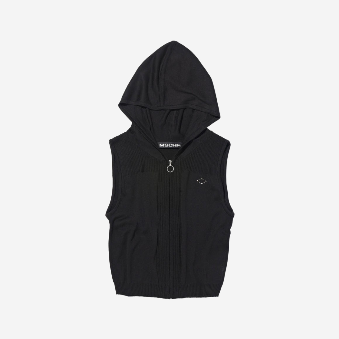 미스치프 (W) Mischief Rhombus Hooded Knit Vest Black - 위시버킷