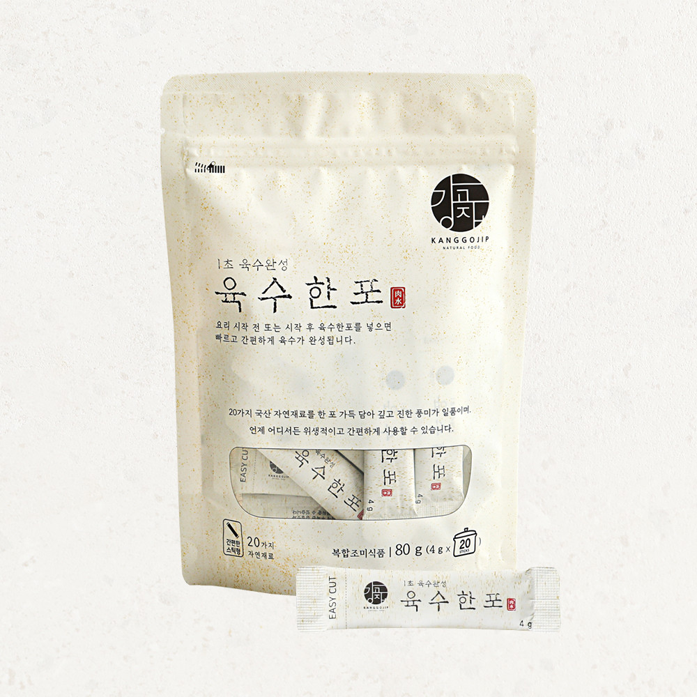 강고집 육수한포 80g 분말 육수 가루 스틱 코인육수 천연조미료 자연 한알 [원산지:국산]