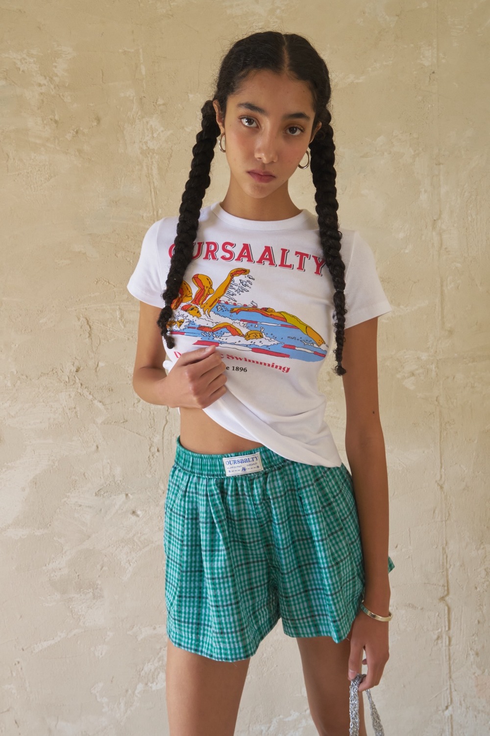 아우어솔티 Swimmer Rib T-Shirt / White - 위시버킷
