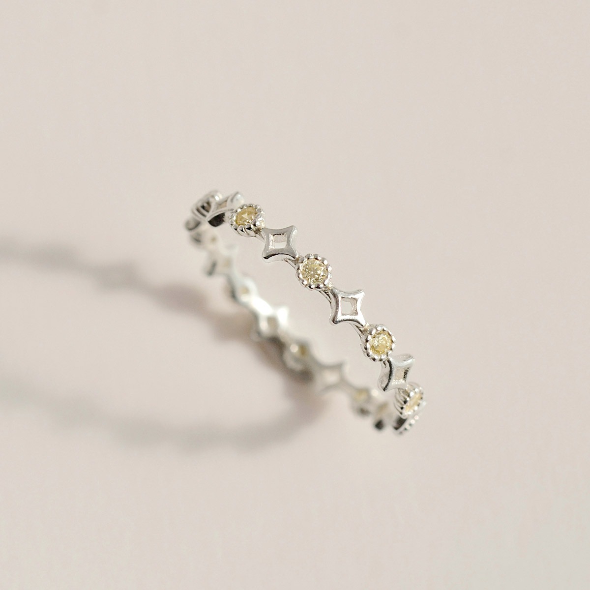 47베이지 925 Silver Rena Layered Ring/ 리나 - 위시버킷