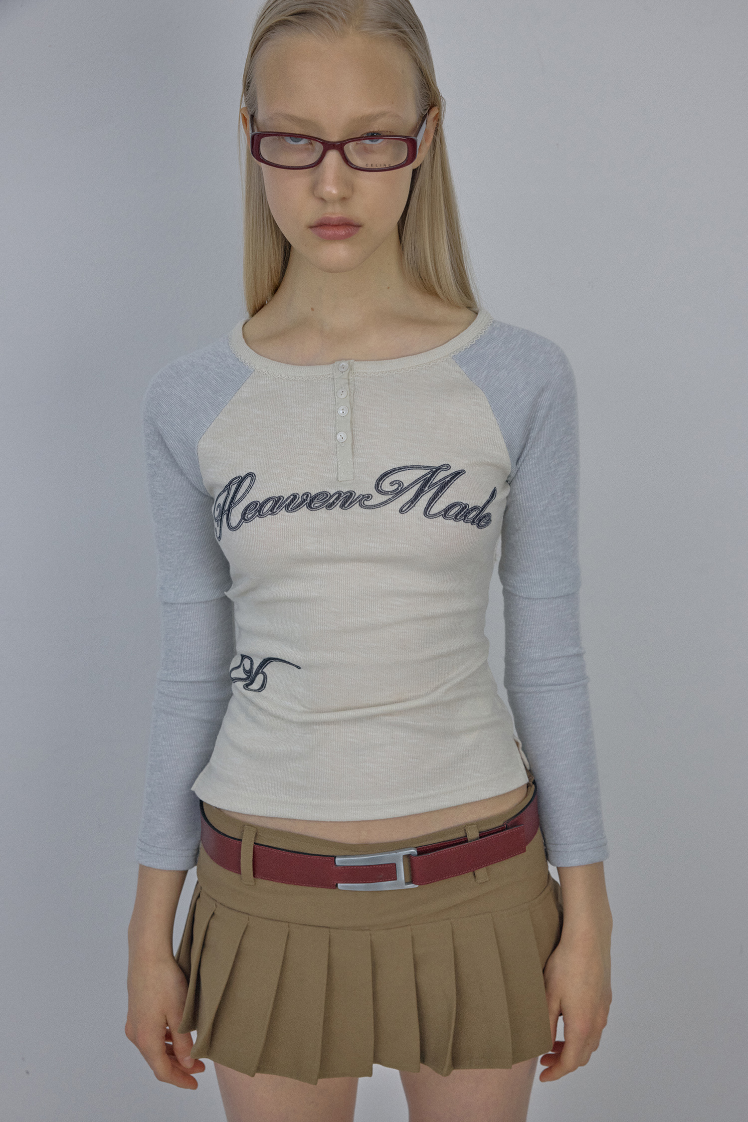 스컬프터 Heavenly Button Down T-shirt Beige - 위시버킷